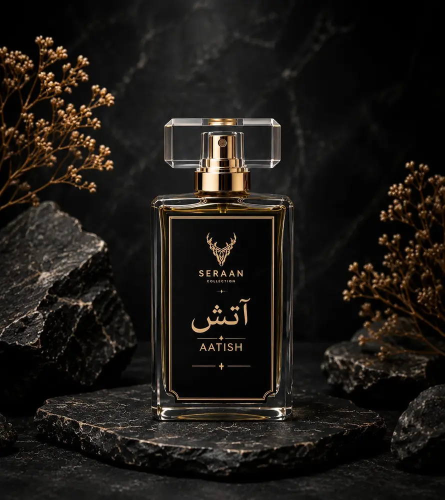 Seraan Atish in a dark botanical setting